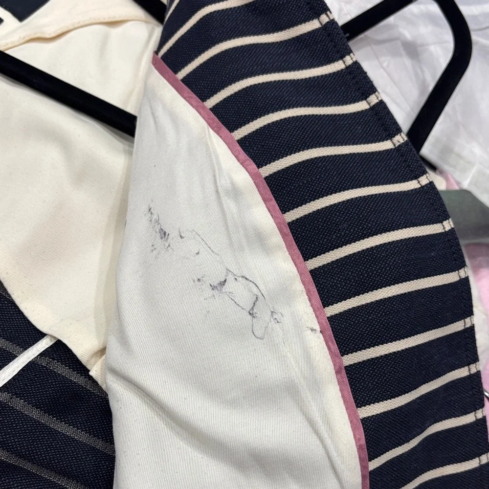 Banana Republic Navy and White Striped Blazer - Picture 5 of 6